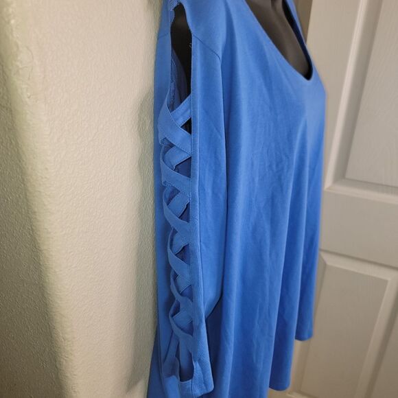 Roaman's Lattice Sleeve Long Sleeve t-shirt size 26/28 - Picture 3 of 5